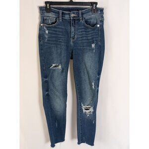 Judy Blue Los Angeles Skinny Fit Jeans Size 7/28 Cropped Denim Great Cond